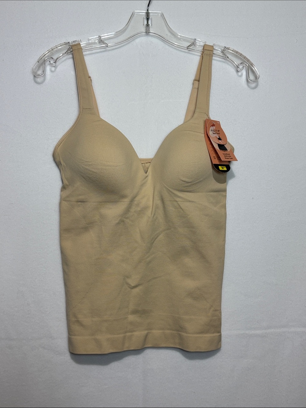 Shapermint Essentials Sweetheart Built-In Bra Shaper Cami #62206 Beige Size M